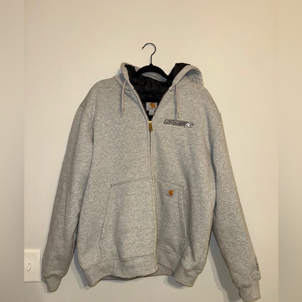 Carthartt Men’s gray heavy zip hoodie size large